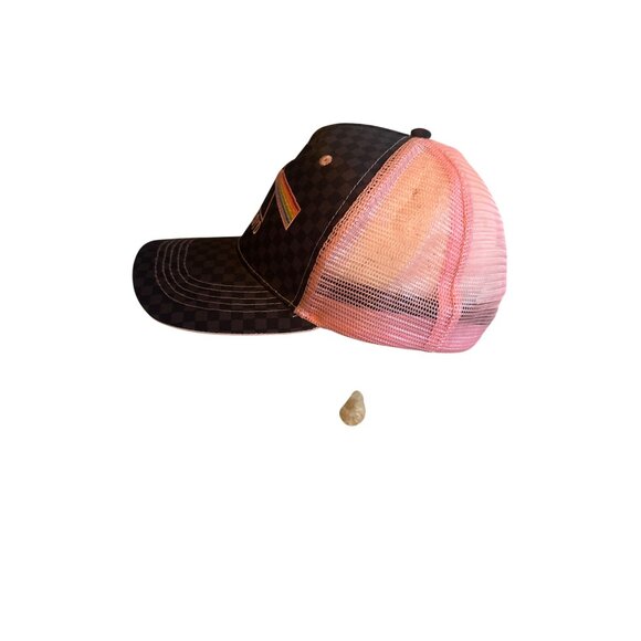 Pink Floyd Trucker Hat OSFM H3 Headwear Checkered & Pink Mesh Snapback - Picture 2 of 6